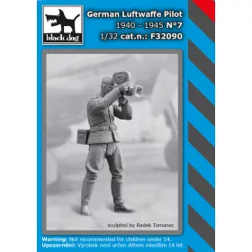  Black Dog F32090 WW II German Luftwaffe pilot N°7 1940-45 dioráma makett kiegészítő (1/32)