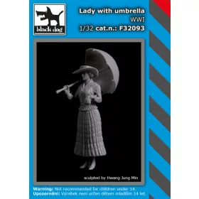   Black Dog F32093 Lady with umbrella WW I dioráma makett kiegészítő (1/32)