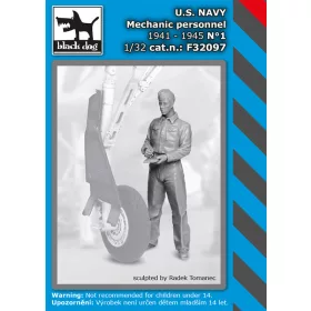   Black Dog F32097 US NAVY mechanic personnel 1941-45 N°1 dioráma makett kiegészítő (1/32)