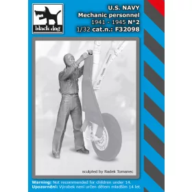   Black Dog F32098 US NAVY mechanic personnel 1941-45 N°2 dioráma makett kiegészítő (1/32)