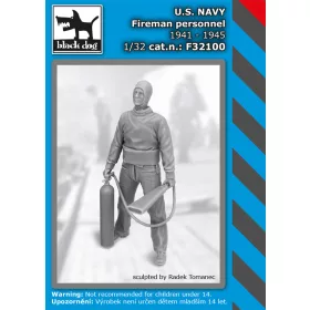   Black Dog F32100 US NAVY fireman personel 1941-45 dioráma makett kiegészítő (1/32)