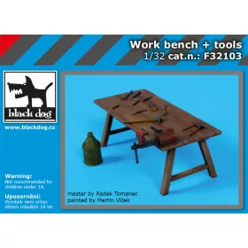   Black Dog F32103 Work bench + tools dioráma makett kiegészítő (1/32)
