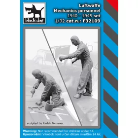   Black Dog F32109 Luftwaffe mechanics personnel 1940-45 set dioráma makett kiegészítő (1/32)