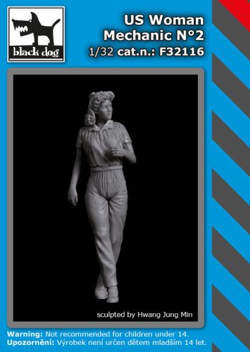 Black Dog F32116 US woman mechanic N°2 dioráma makett kiegészítő (1/32)