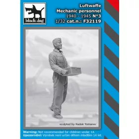   Black Dog F32119 Luftwaffe mechanic personnel N°3 dioráma makett kiegészítő (1/32)