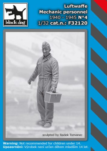 Black Dog F32120 Luftwaffe mechanic personnel N°4 dioráma makett kiegészítő (1/32)