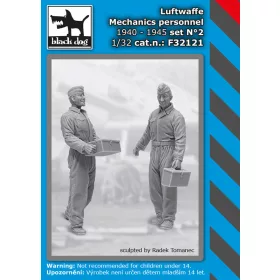   Black Dog F32121 Luftwaffe mechanic personnel set N°°2 dioráma makett kiegészítő (1/32)
