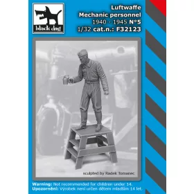   Black Dog F32123 Luftwaffe mechanic personnel 1940-45 N°5 dioráma makett kiegészítő (1/32)