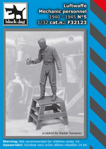 Black Dog F32123 Luftwaffe mechanic personnel 1940-45 N°5 dioráma makett kiegészítő (1/32)