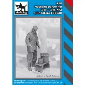   Black Dog F32130 RAF mechanic personnel1940-45 N°2 dioráma makett kiegészítő (1/32)