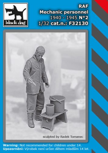 Black Dog F32130 RAF mechanic personnel1940-45 N°2 dioráma makett kiegészítő (1/32)