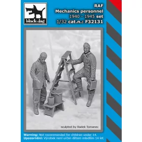   Black Dog F32131 RAF mechanics personnel 1940-45 set dioráma makett kiegészítő (1/32)