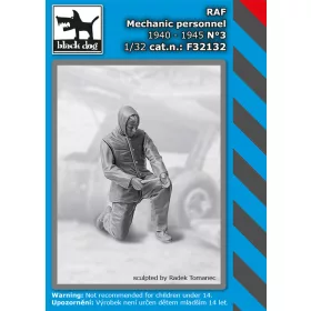   Black Dog F32132 RAF mechanics personnel 1940-45 N°3 dioráma makett kiegészítő (1/32)