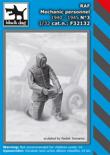 Black Dog F32132 RAF mechanics personnel 1940-45 N°3 dioráma makett kiegészítő (1/32)