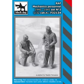   Black Dog F32134 RAF mechanics personnel 1940-45 set dioráma makett kiegészítő (1/32)