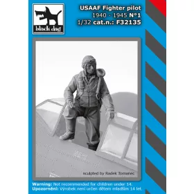   Black Dog F32135 USAAF Fighter pilot 1940-45 N°1 dioráma makett kiegészítő (1/32)
