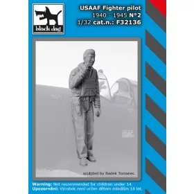   Black Dog F32136 USAAF Fighter pilot 1940-45 N°2 dioráma makett kiegészítő (1/32)