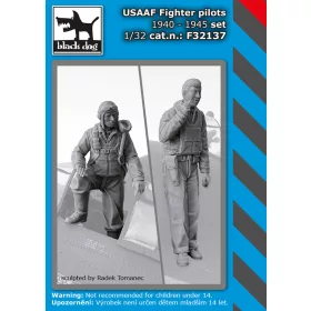   Black Dog F32137 USAAF Fighter pilot 1940-45 set dioráma makett kiegészítő (1/32)
