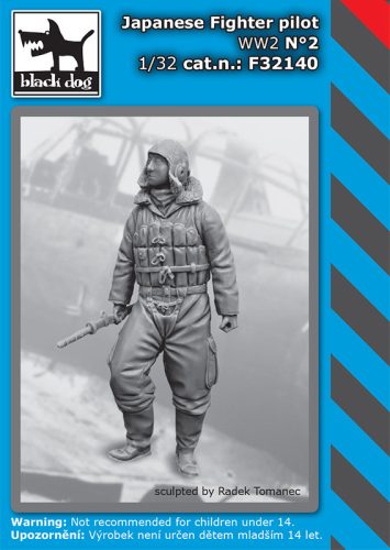 Black Dog F32140 Japanese fighter pilot WW II N°2 dioráma makett kiegészítő (1/32)