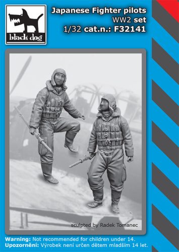 Black Dog F32141 Japanese fighter pilots WW II set dioráma makett kiegészítő (1/32)