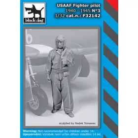   Black Dog F32142 USAAF Fighter pilot 1940-45 N°3 dioráma makett kiegészítő (1/32)