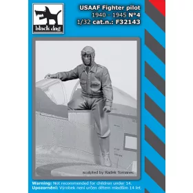   Black Dog F32143 USAAF Fighter pilot 1940-45 N°4 dioráma makett kiegészítő (1/32)
