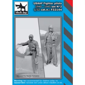   Black Dog F32144 USAAF Fighter pilot 1940-45 set N°2 dioráma makett kiegészítő (1/32)