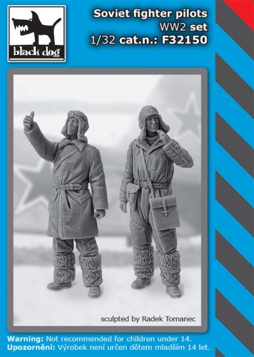 Black Dog F32150 Soviet fighter pilots WW II set dioráma makett kiegészítő (1/32)