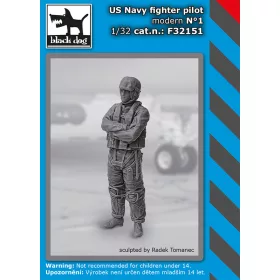   Black Dog F32151 US Navy modern pilot N°1 dioráma makett kiegészítő (1/32)
