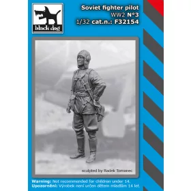   Black Dog F32154 Soviet fighter pilot WW II N°3 dioráma makett kiegészítő (1/32)
