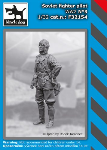 Black Dog F32154 Soviet fighter pilot WW II N°3 dioráma makett kiegészítő (1/32)