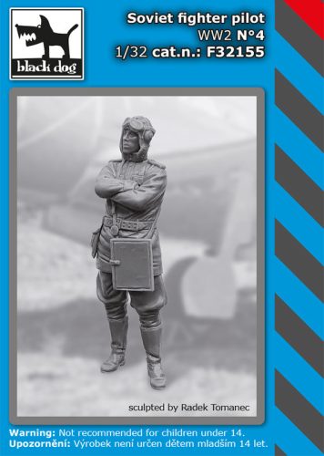 Black Dog F32155 Soviet fighter pilot WW II N°4 dioráma makett kiegészítő (1/32)