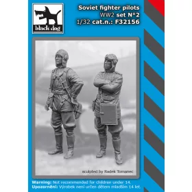   Black Dog Ff32156 Soviet fighter pilots WW II set N°2 dioráma makett kiegészítő (1/32)