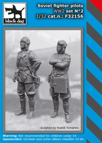 Black Dog Ff32156 Soviet fighter pilots WW II set N°2 dioráma makett kiegészítő (1/32)