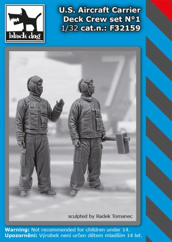 Black Dog F32159 US aircraft carrier deck crew set N°1 dioráma makett kiegészítő (1/32)