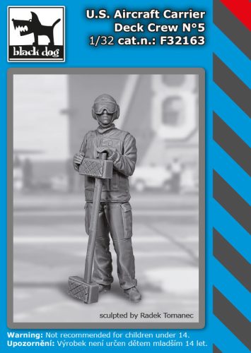 Black Dog F32163 US aircraft carrier deck crew N°5 dioráma makett kiegészítő (1/32)