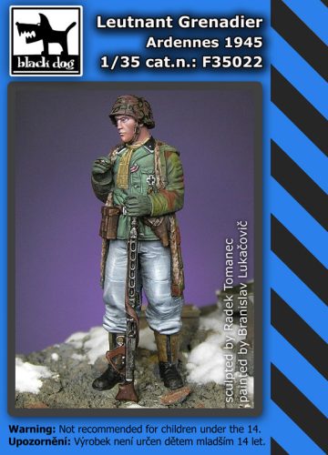 Black Dog F35022 Leutnant grenadier Ardennes 1945 dioráma makett kiegészítő (1/35)