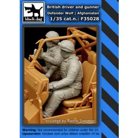   Black Dog F35028 British driver and gunner Defender Wolf Afghan. dioráma makett kiegészítő (1/35)