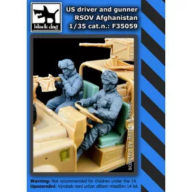   Black Dog F35059 US drver and gunner Afghanistan dioráma makett kiegészítő (1/35)