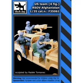   Black Dog F35061 US team RSOV 4 fig. dioráma makett kiegészítő (1/35)