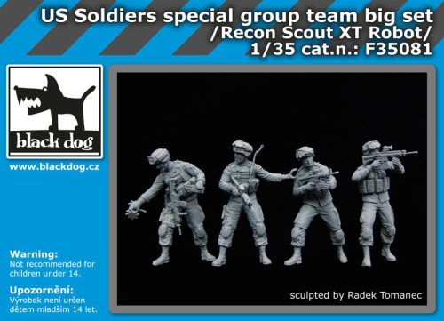 Black Dog F35081 US soldiers special group team big set dioráma makett kiegészítő (1/35)