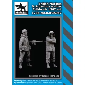   Black Dog F35087 British Marines plus Argentine soldier dioráma makett kiegészítő (1/35)