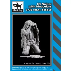   Black Dog F35118 US sniper with binoculars dioráma makett kiegészítő (1/35)