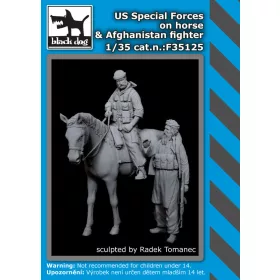   Black Dog F35125 US Special forces on horse+Afghanistan fighter dioráma makett kiegészítő (1/35)