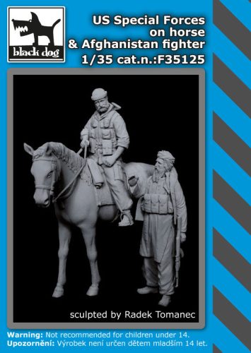 Black Dog F35125 US Special forces on horse+Afghanistan fighter dioráma makett kiegészítő (1/35)