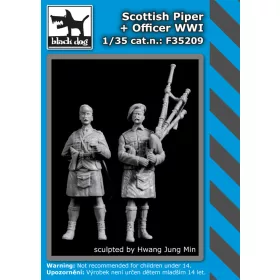   Black Dog F35209 Scottish piper +officer WW I dioráma makett kiegészítő (1/35)