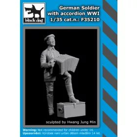   Black Dog F35210 German soldier with accordion WW I dioráma makett kiegészítő (1/35)