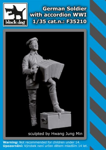 Black Dog F35210 German soldier with accordion WW I dioráma makett kiegészítő (1/35)