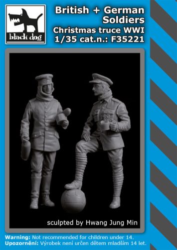 Black Dog F35221 British+German soldiers Christmas truce WW I dioráma makett kiegészítő (1/35)