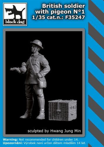 Black Dog F35247 British soldier with pigeon N°1 dioráma makett kiegészítő (1/35)